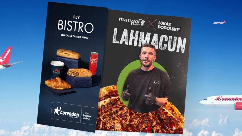 Corendon Airlines, seçili uçuşlarında Mangal Döner X Lukas Podolski 10 imzalı lahmacunu sunuyor