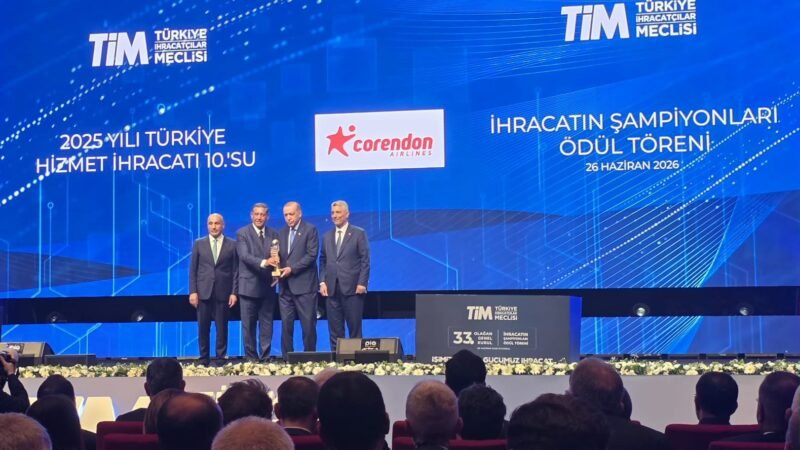 Corendon Airlines, ihracat şampiyonları arasındaki yerini güçlendirdi